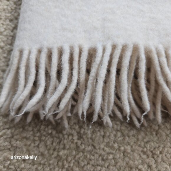 Felted Cashmere Scarf THICK ivory - Picture 15 of 16